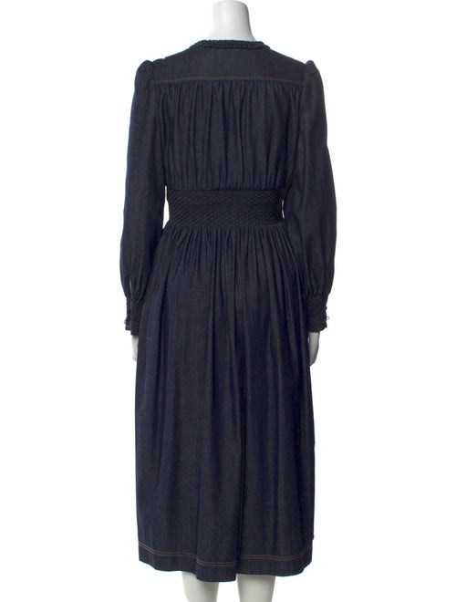 Fendi V-Neck Midi Length Dress