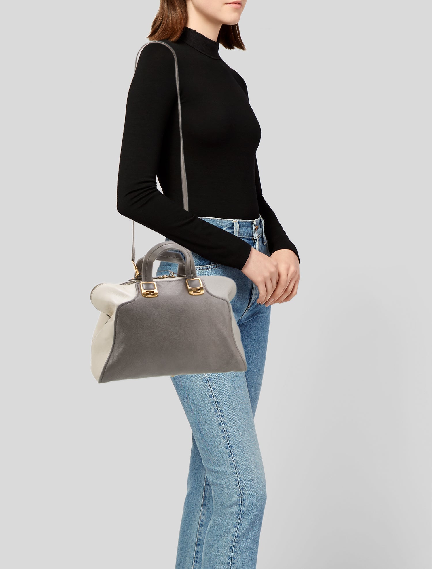 Fendi Leather Top Handle Bag