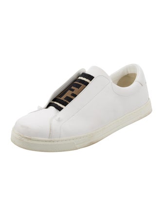 Fendi Zucca FF Logo Leather Sneakers