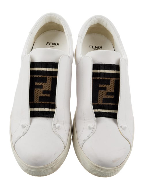 Fendi Zucca FF Logo Leather Sneakers