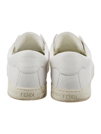 Fendi Zucca FF Logo Leather Sneakers