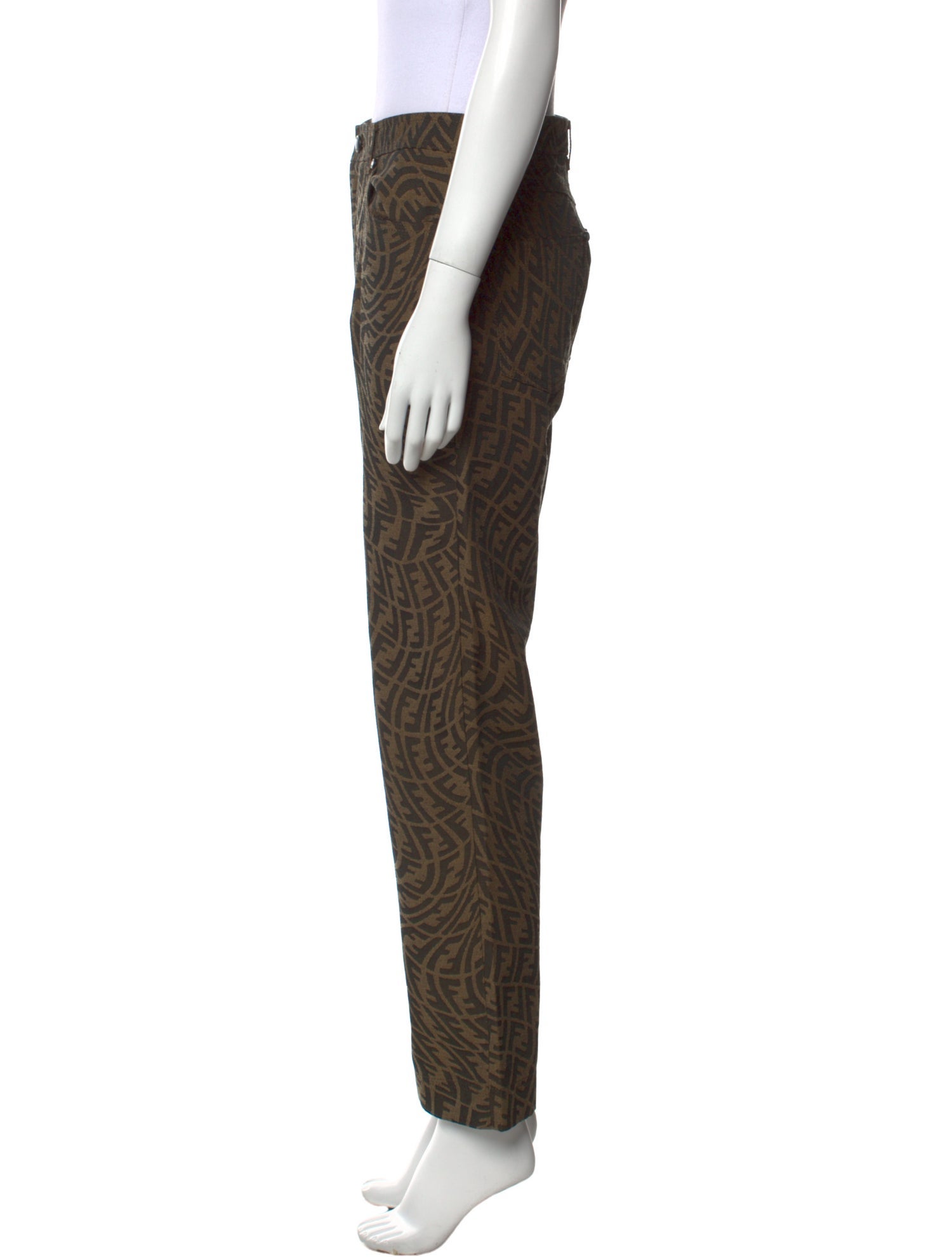 Fendi Printed Straight Leg Pants