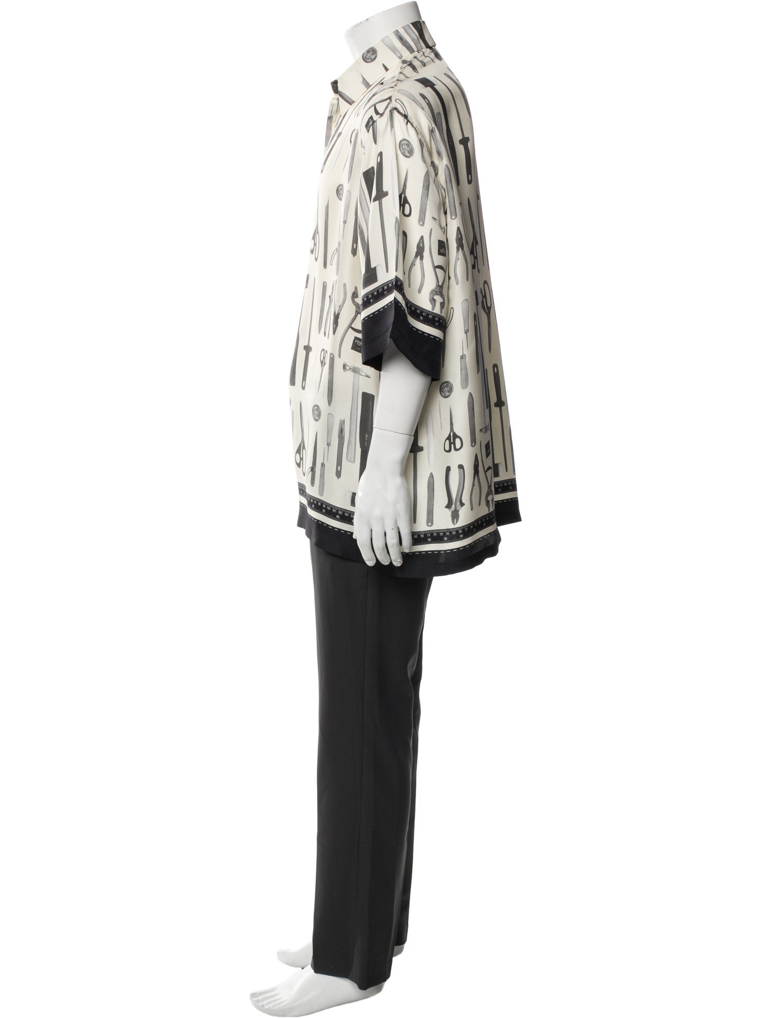 Fendi Silk Striped Shirt