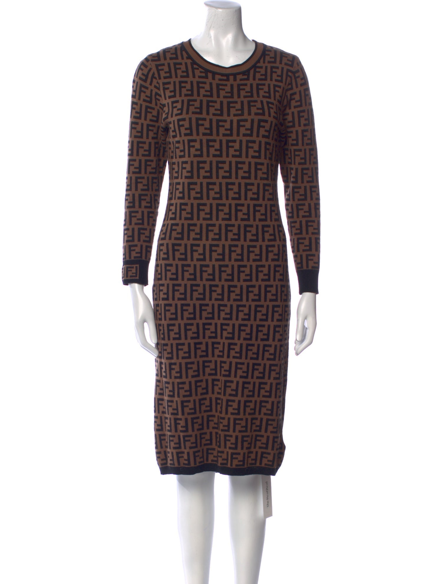 Fendi Printed Midi Length Dress