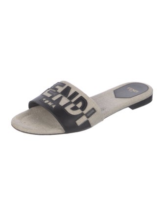 Fendi Canvas Printed Slides