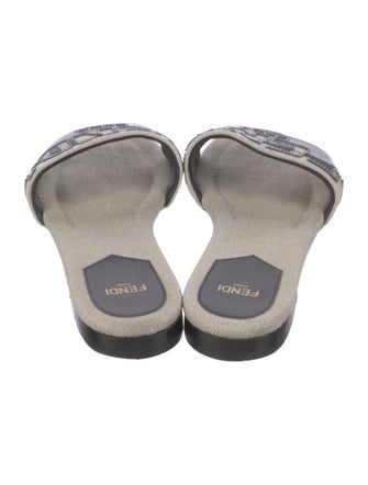 Fendi Canvas Printed Slides