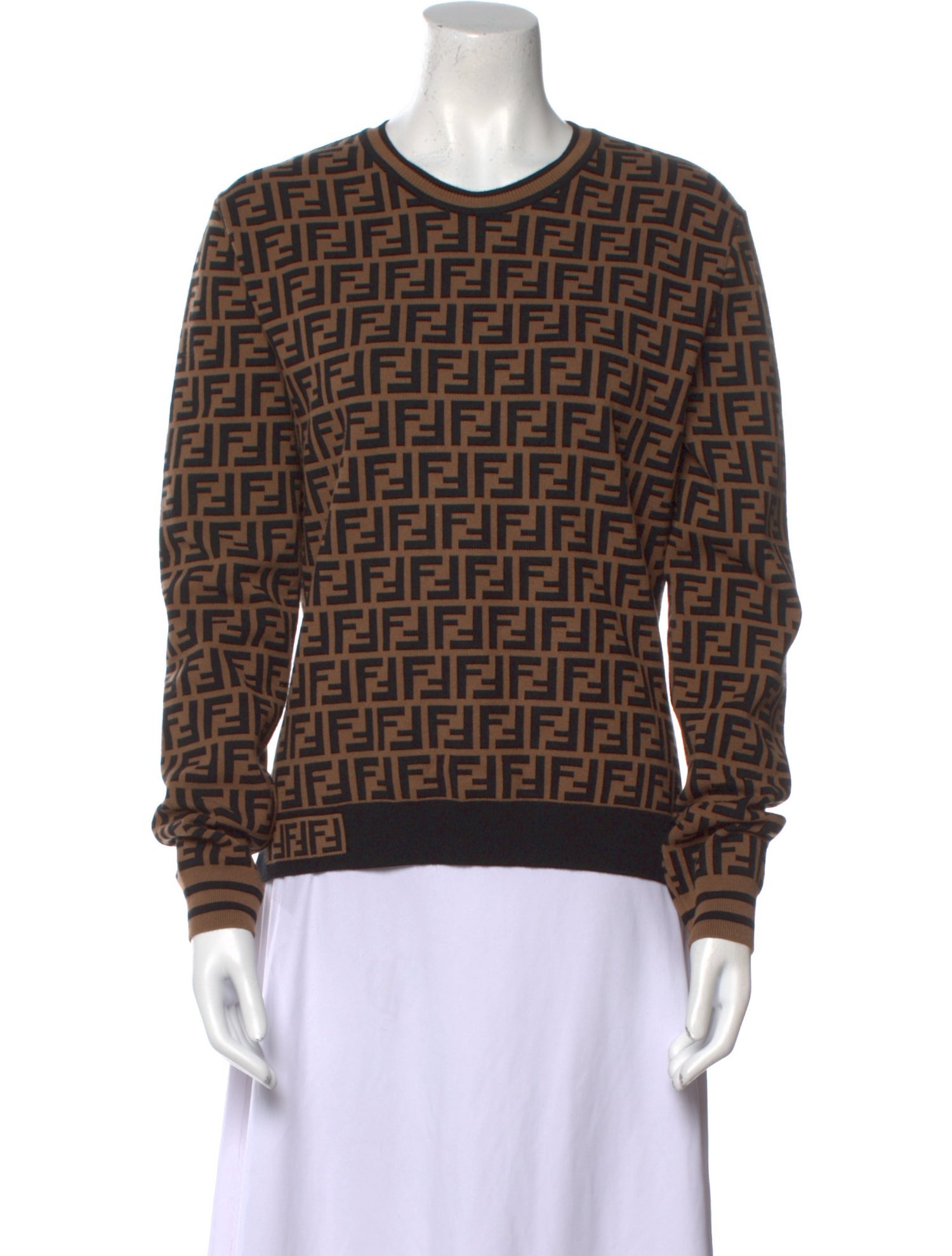 Fendi Printed Crew Neck Sweatshirt