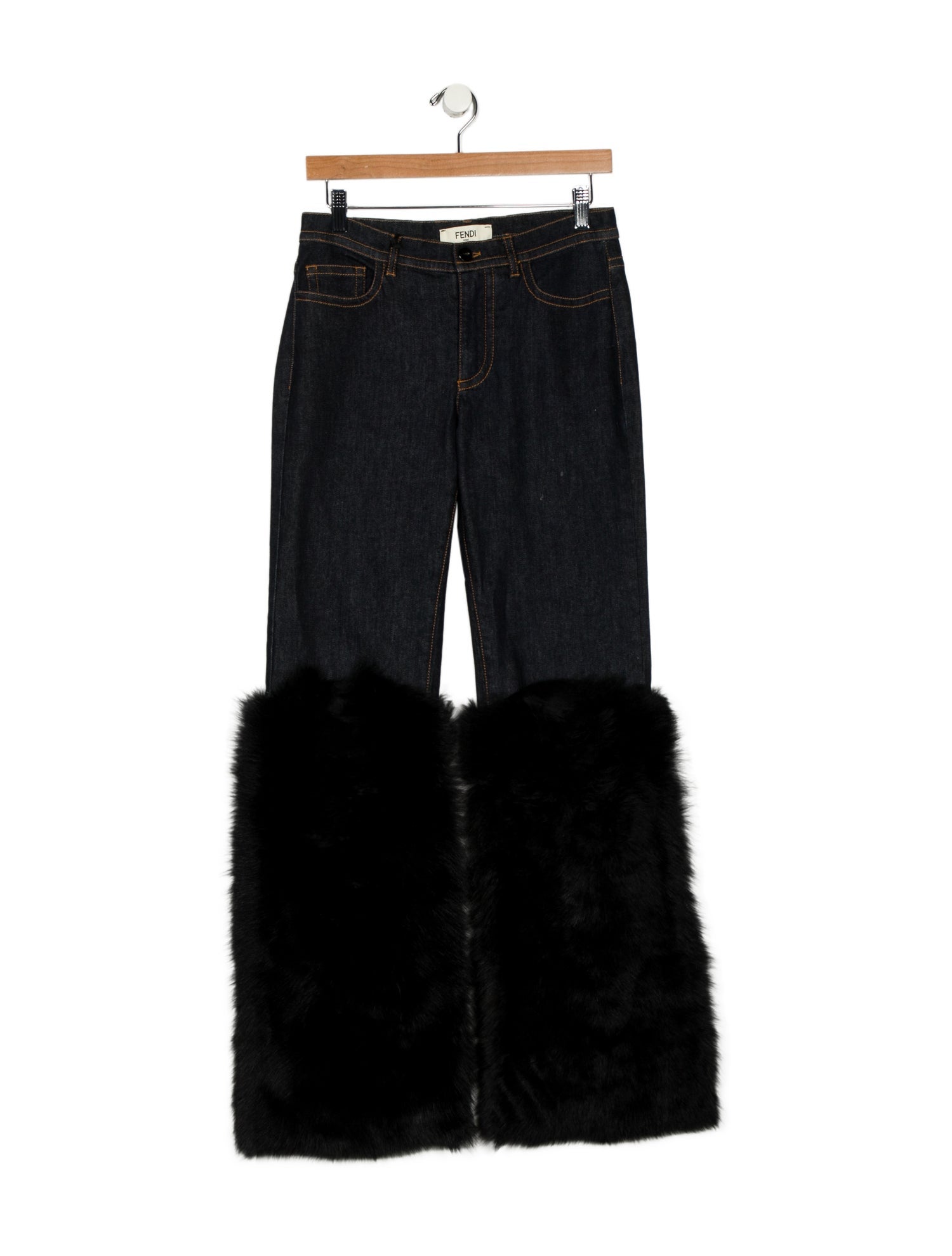 Fendi Mid-Rise Wide Leg Jeans
