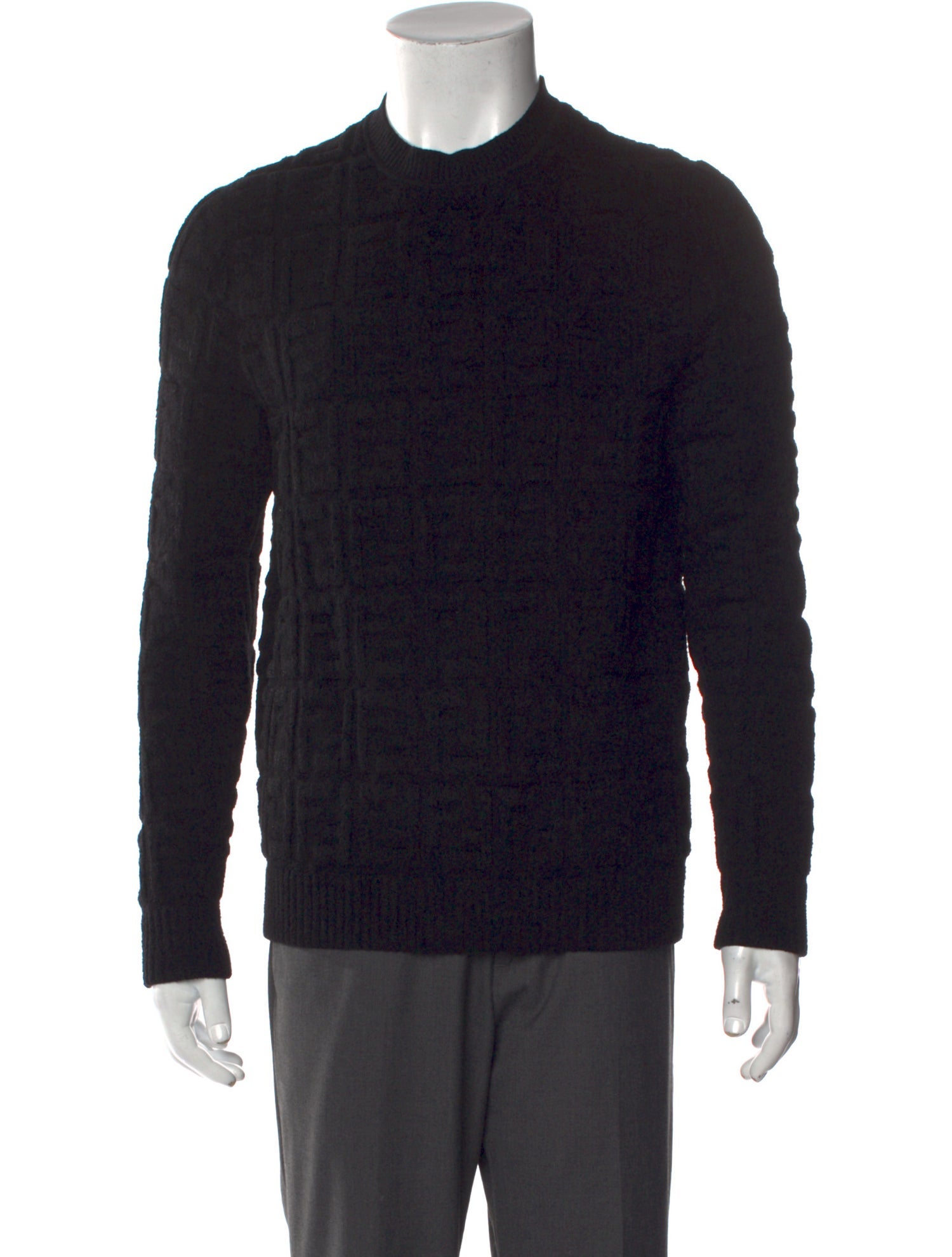 Fendi Zucca FF Logo Crew Neck Pullover