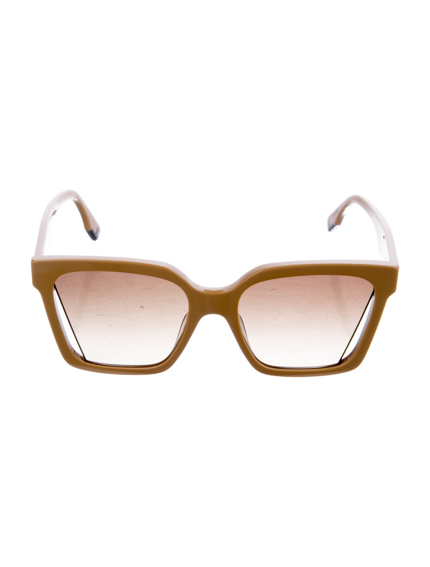 Fendi Zucchino FF Logo Square Sunglasses