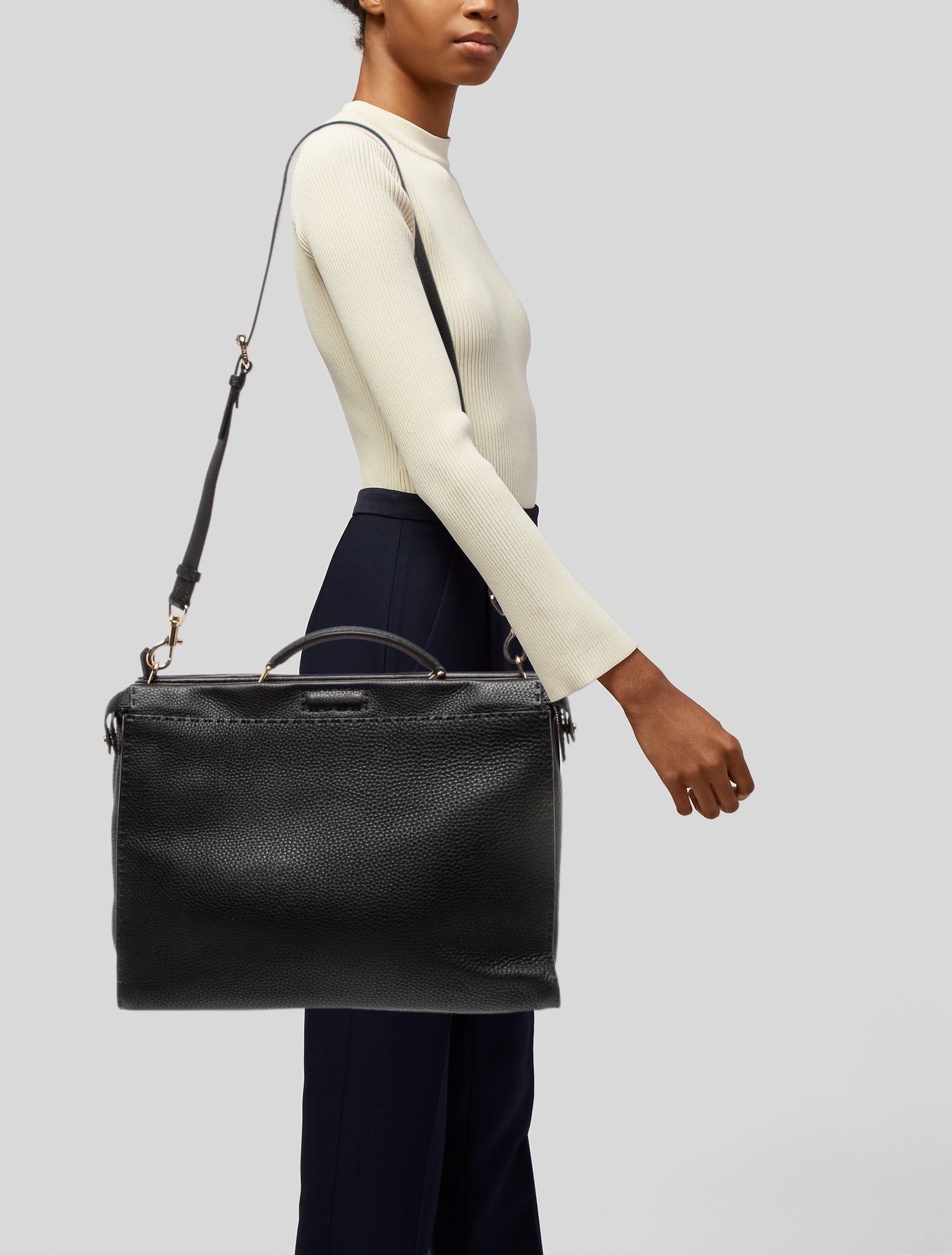 Fendi Leather Peekaboo Large