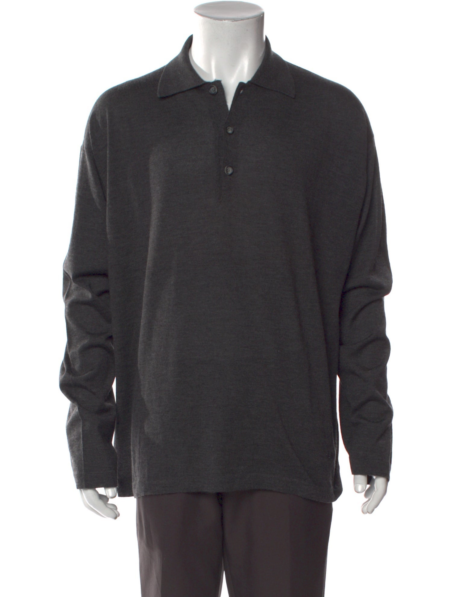 Fendi Cashmere Mock Neck Polo Sweater