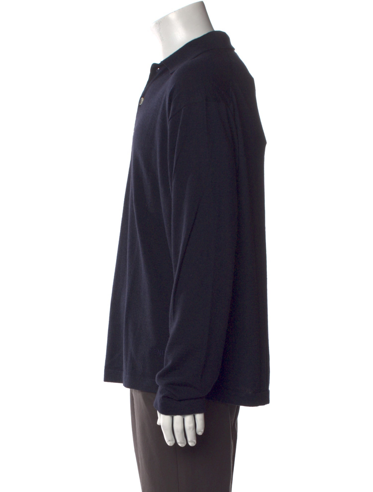 Fendi Vintage Cashmere Polo Sweater