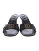 Fendi Zucchino FF Logo Leather Slides