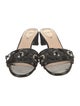 Fendi Patent Leather Studded Accents Slides
