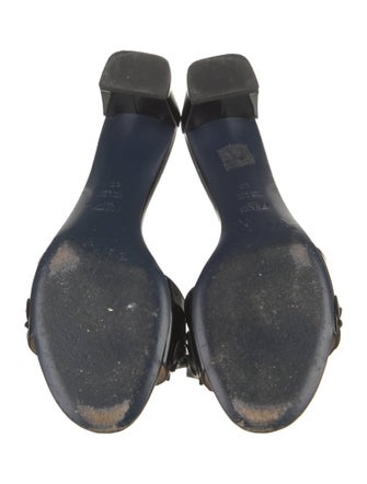 Fendi Patent Leather Studded Accents Slides