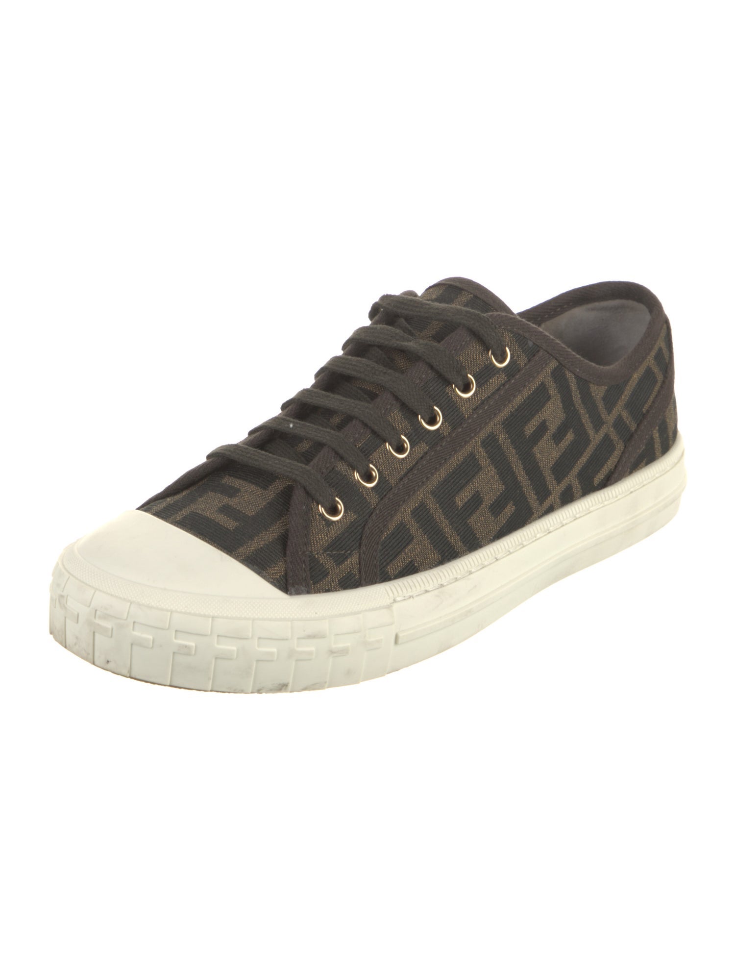Fendi Zucca FF Logo Canvas Sneakers