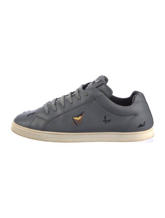 Fendi Monsters Motif Leather Sneakers