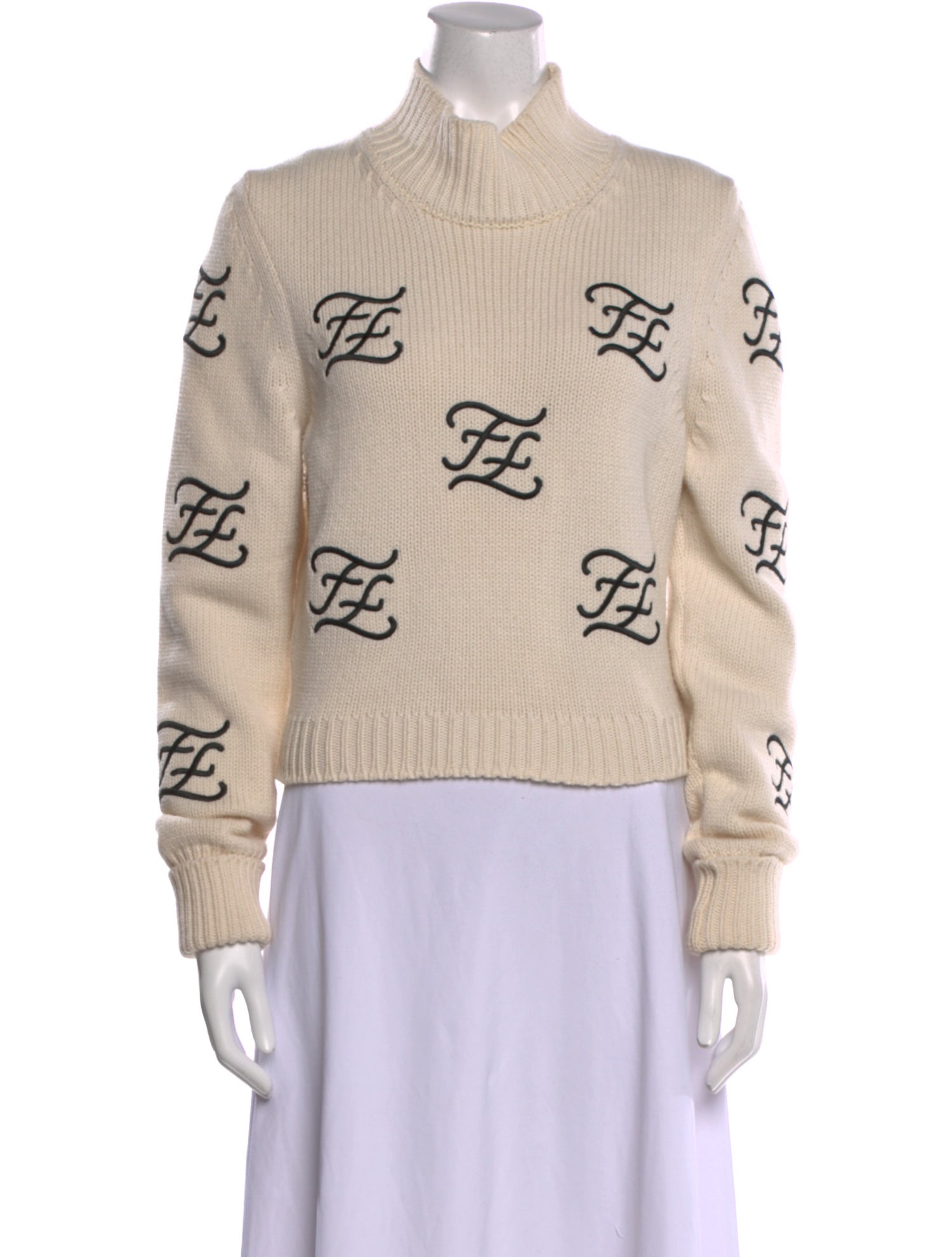 Fendi Virgin Wool Printed Sweater