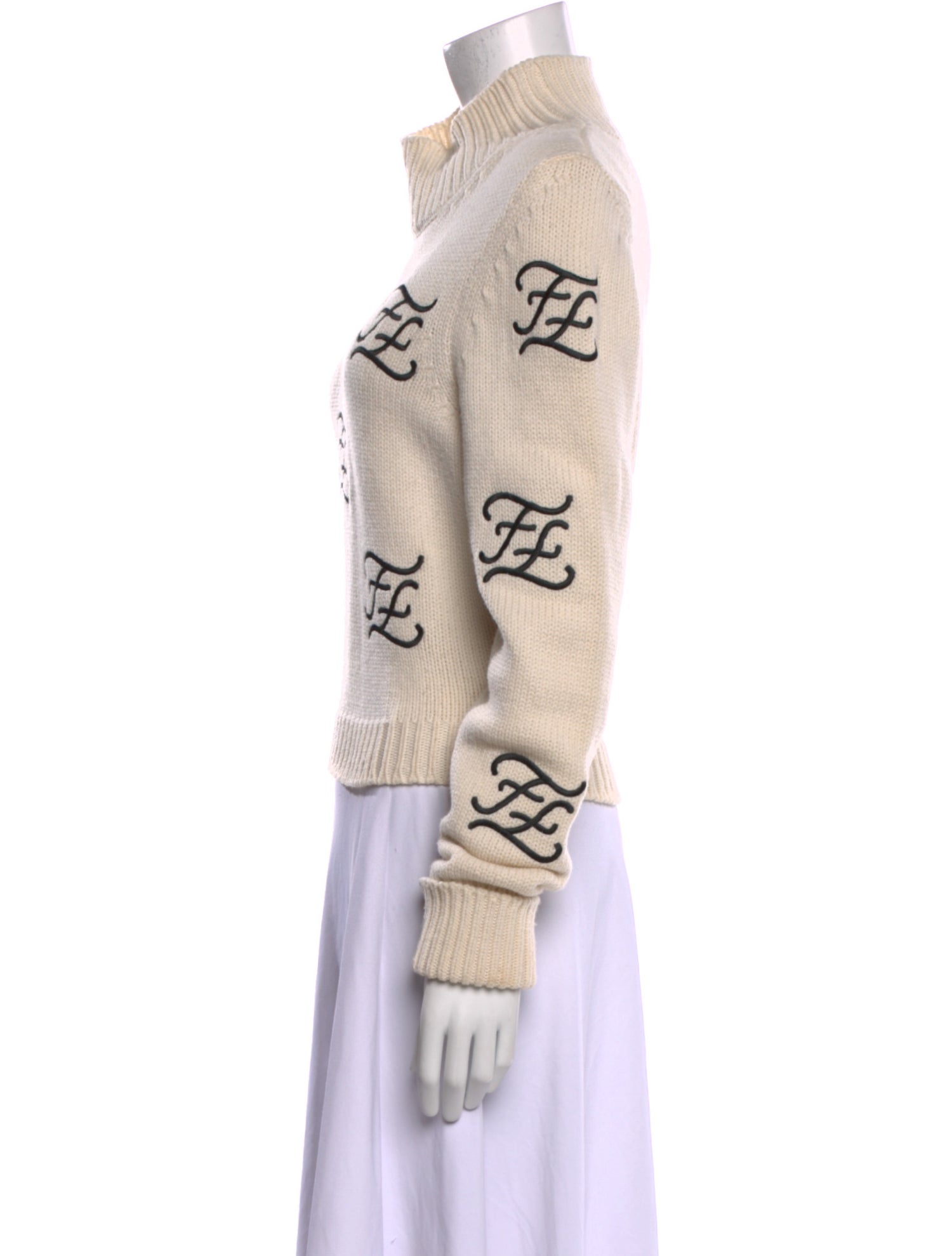 Fendi Virgin Wool Printed Sweater