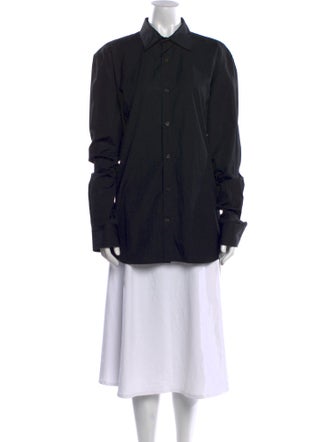 Fendi Long Sleeve Button-Up Top