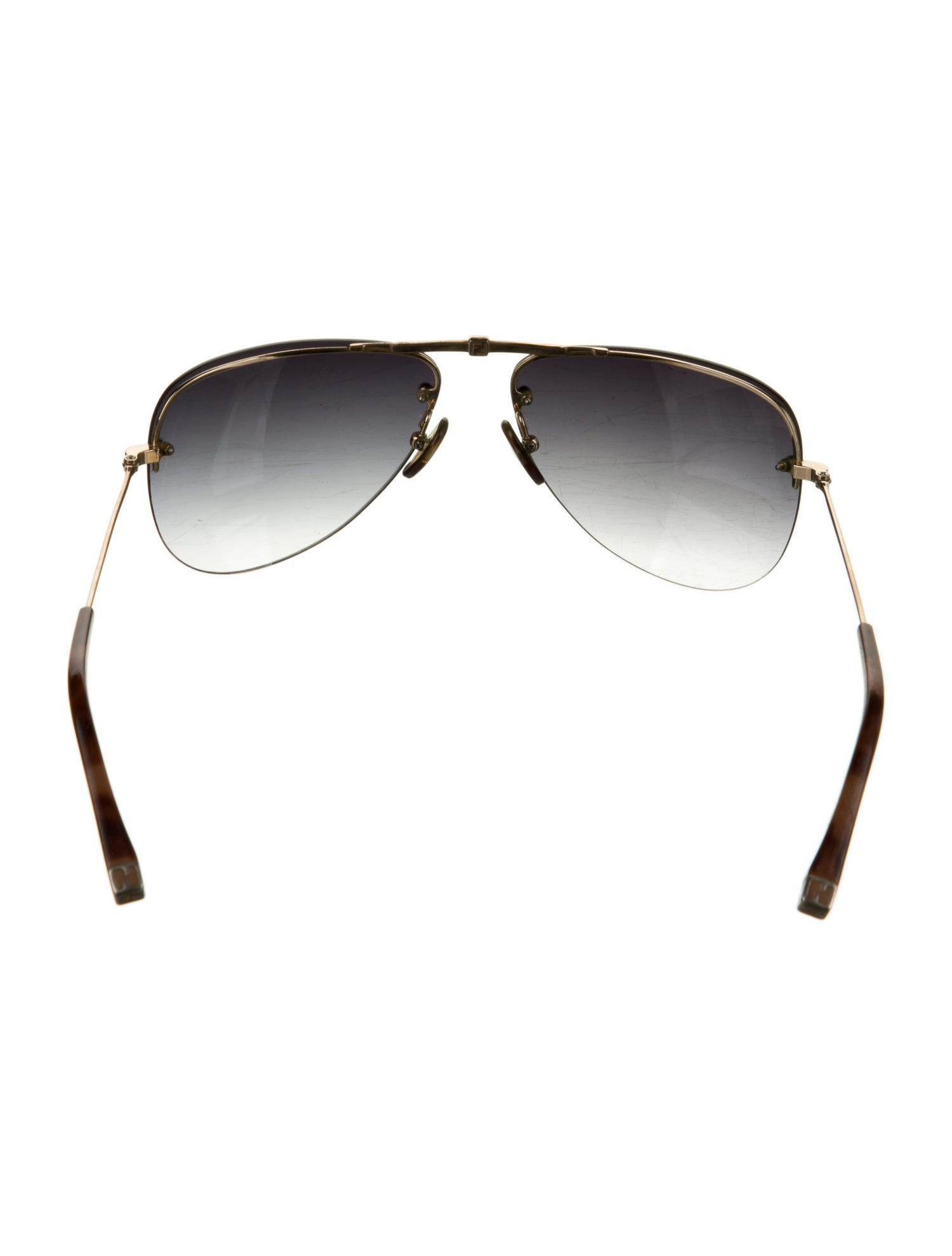Fendi Zucca FF Logo Aviator Sunglasses