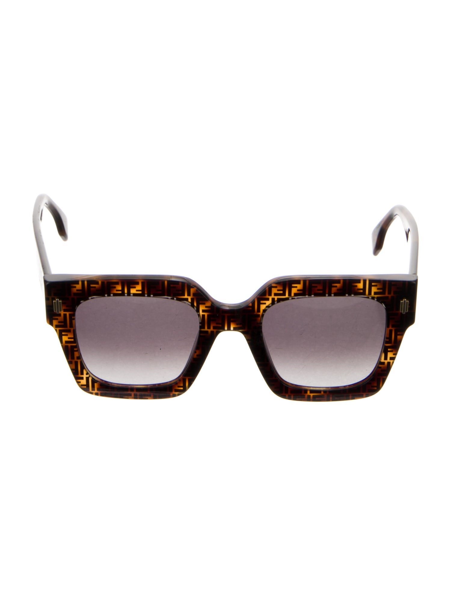Fendi Zucca FF Logo Square Sunglasses
