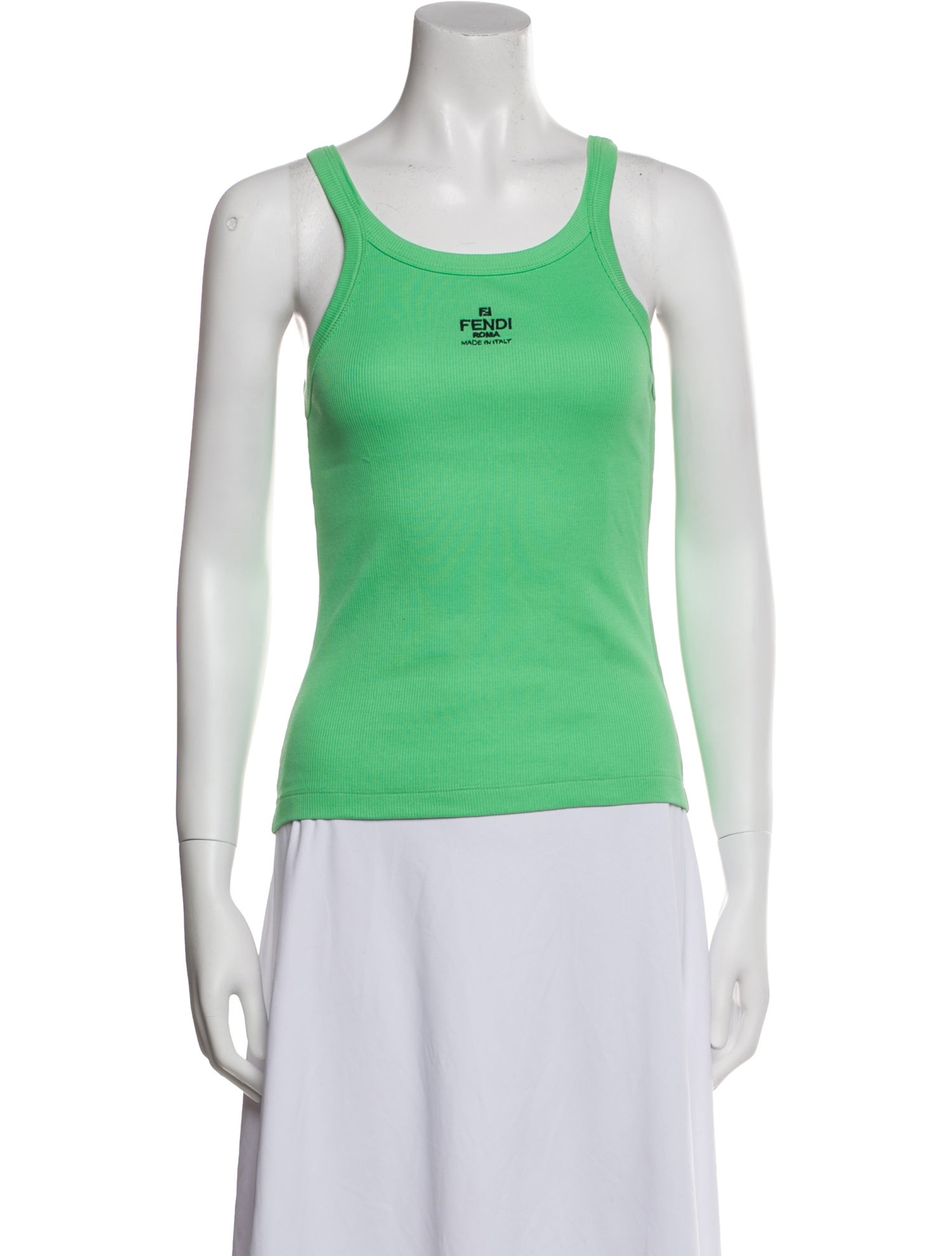 Fendi Graphic Print Scoop Neck Top