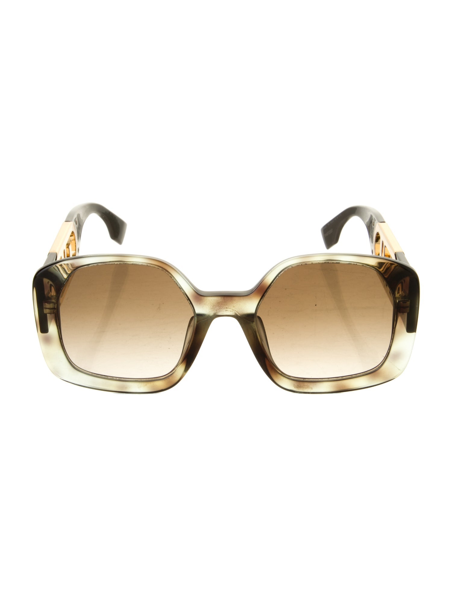 Fendi Zucca FF Logo Oversize Sunglasses