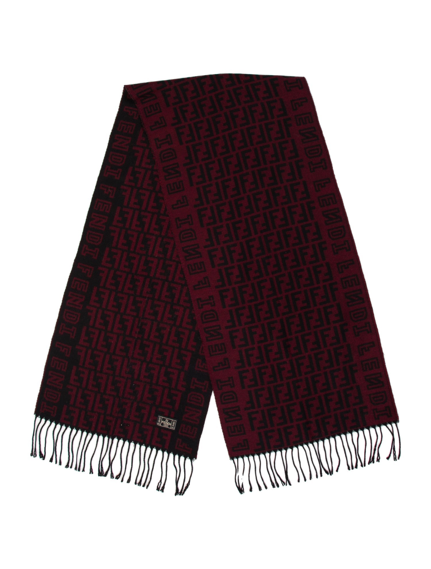 Fendi Zucca FF Logo Printed Scarf