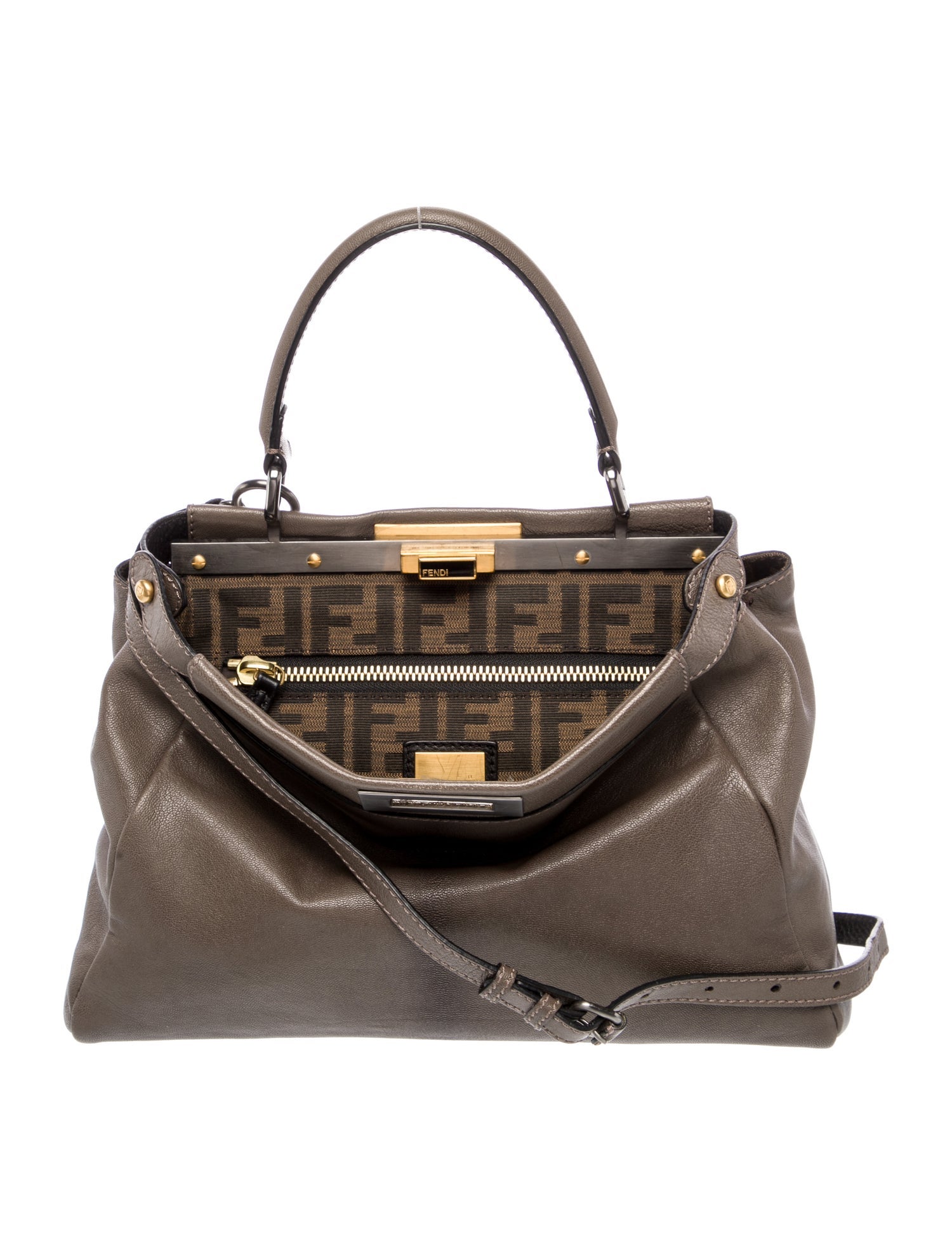 Fendi Leather Peekaboo Medium