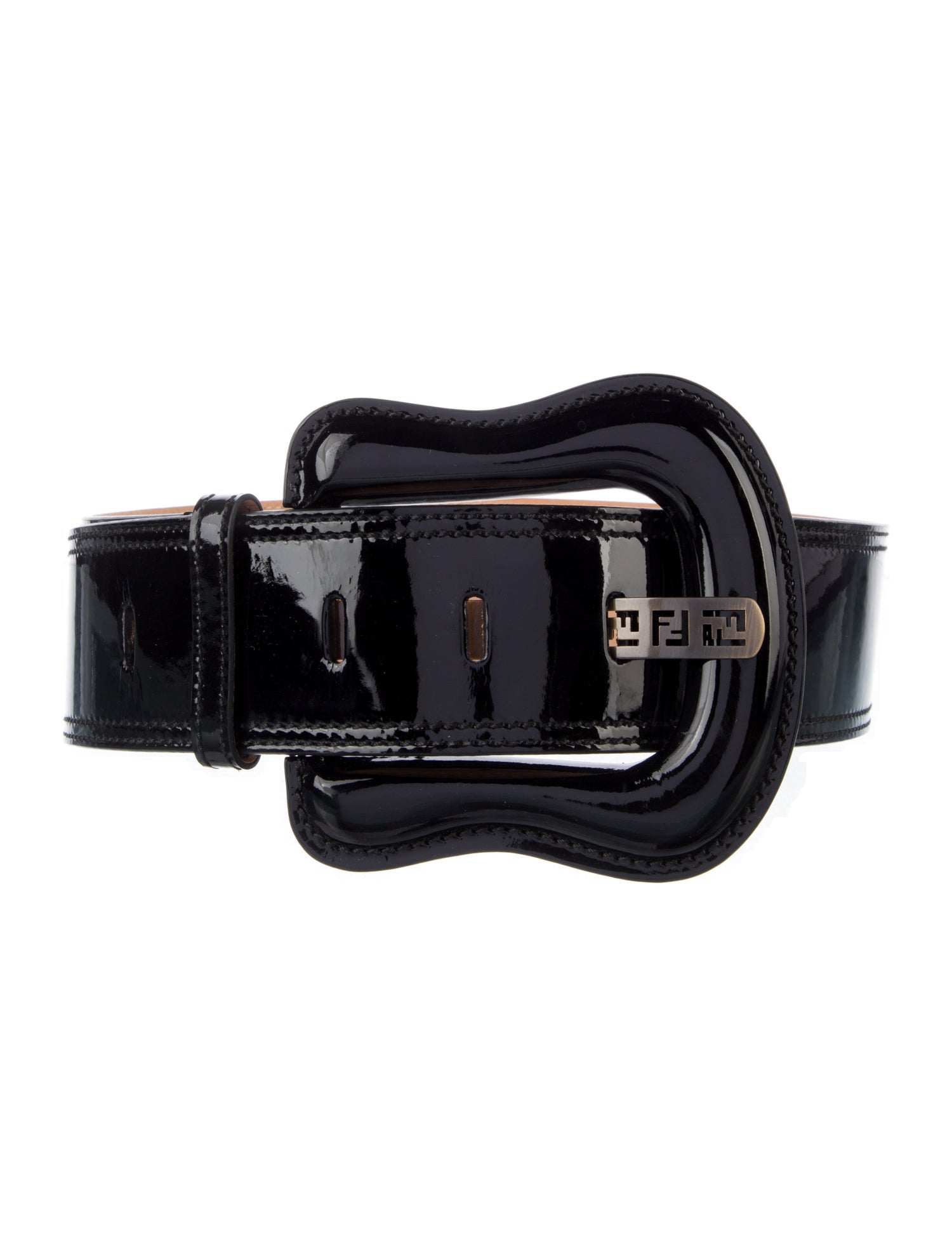 Fendi Zucca FF Logo Wide Waist Belt