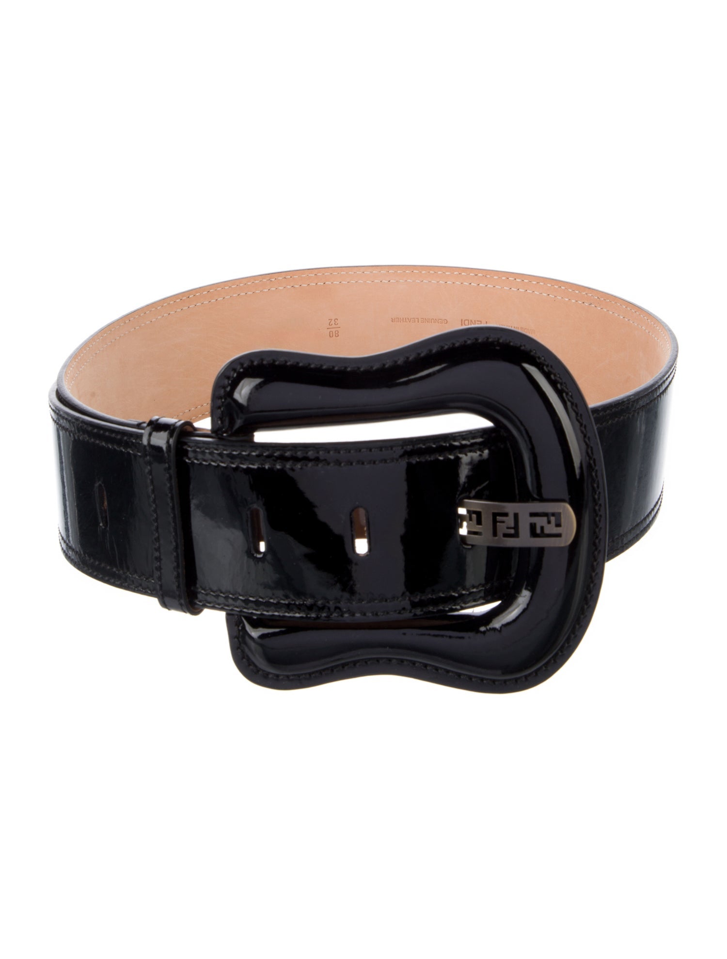 Fendi Zucca FF Logo Wide Waist Belt