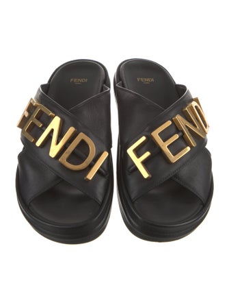 Fendi Leather Slides
