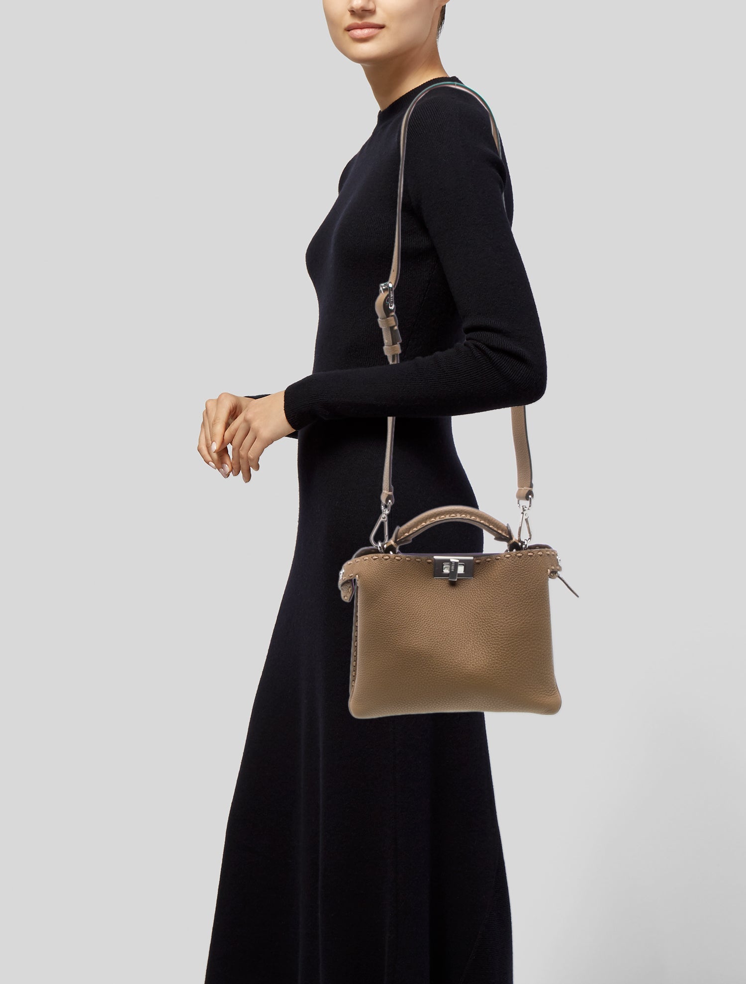 Fendi Leather Peekaboo Mini 2024