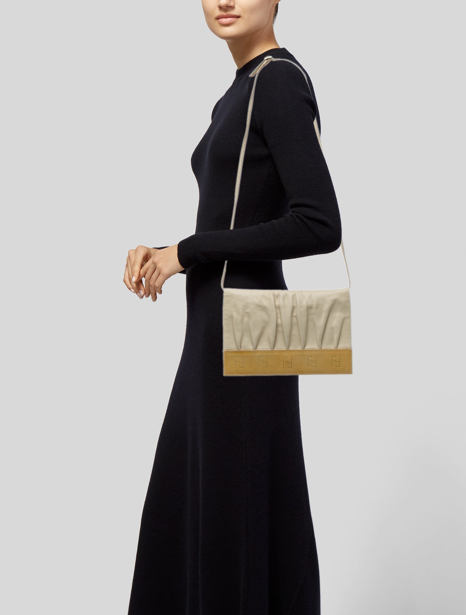 Fendi Leather Shoulder Bag Vintage