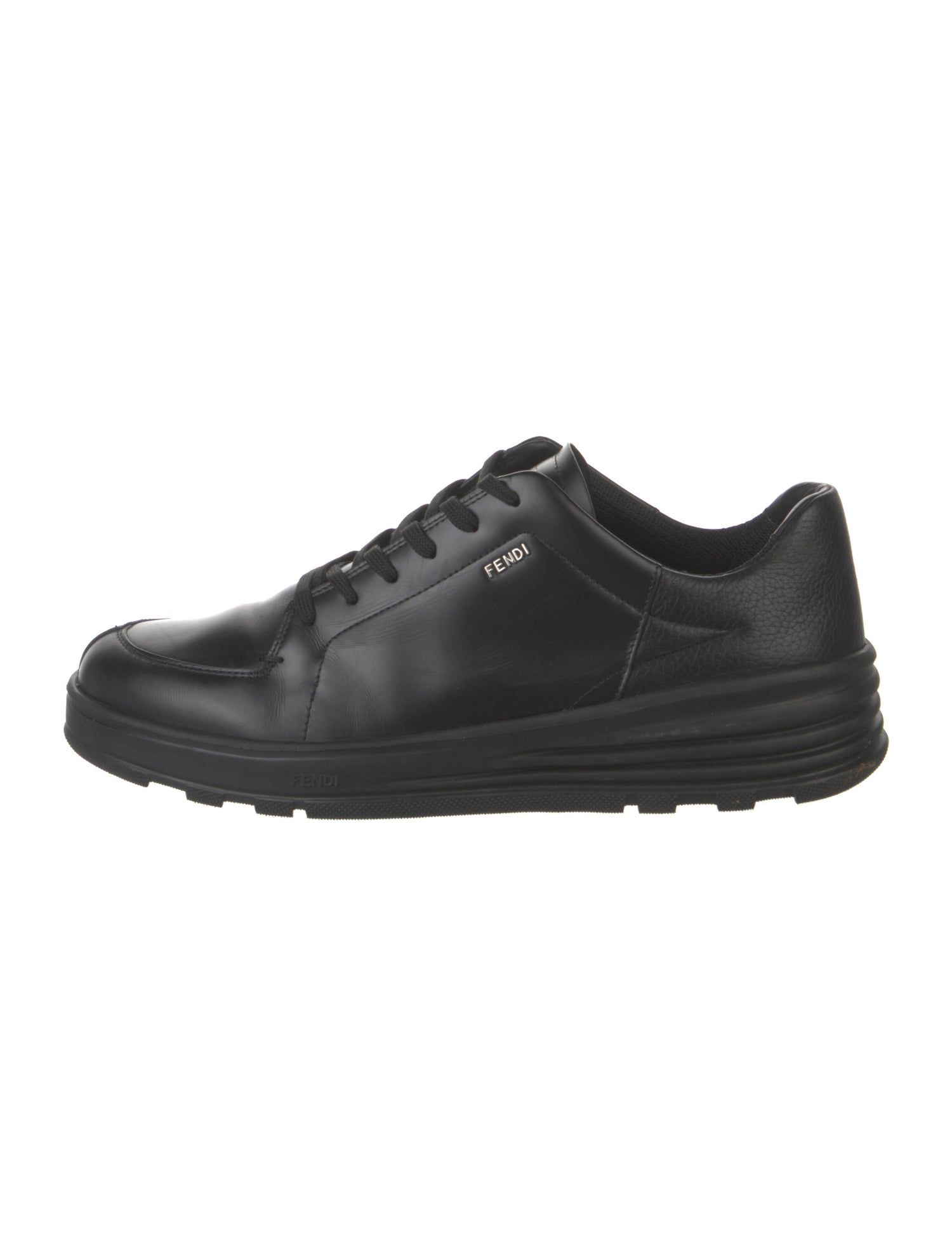 Fendi Zucca FF Logo Leather Sneakers