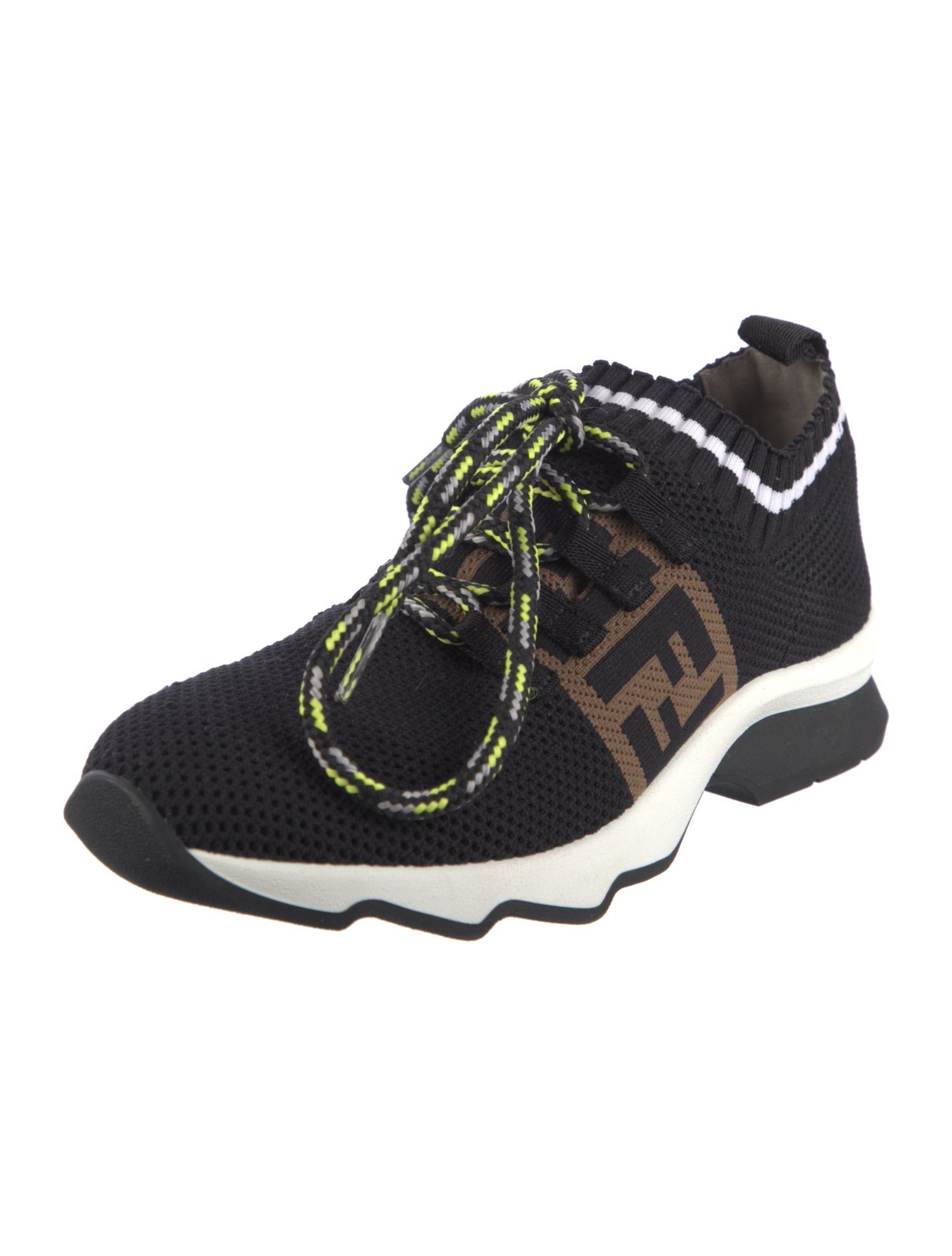 Fendi Zucca FF Logo Mesh Sock Sneakers
