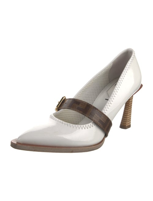 Fendi Zucca FF Logo Leather Pumps