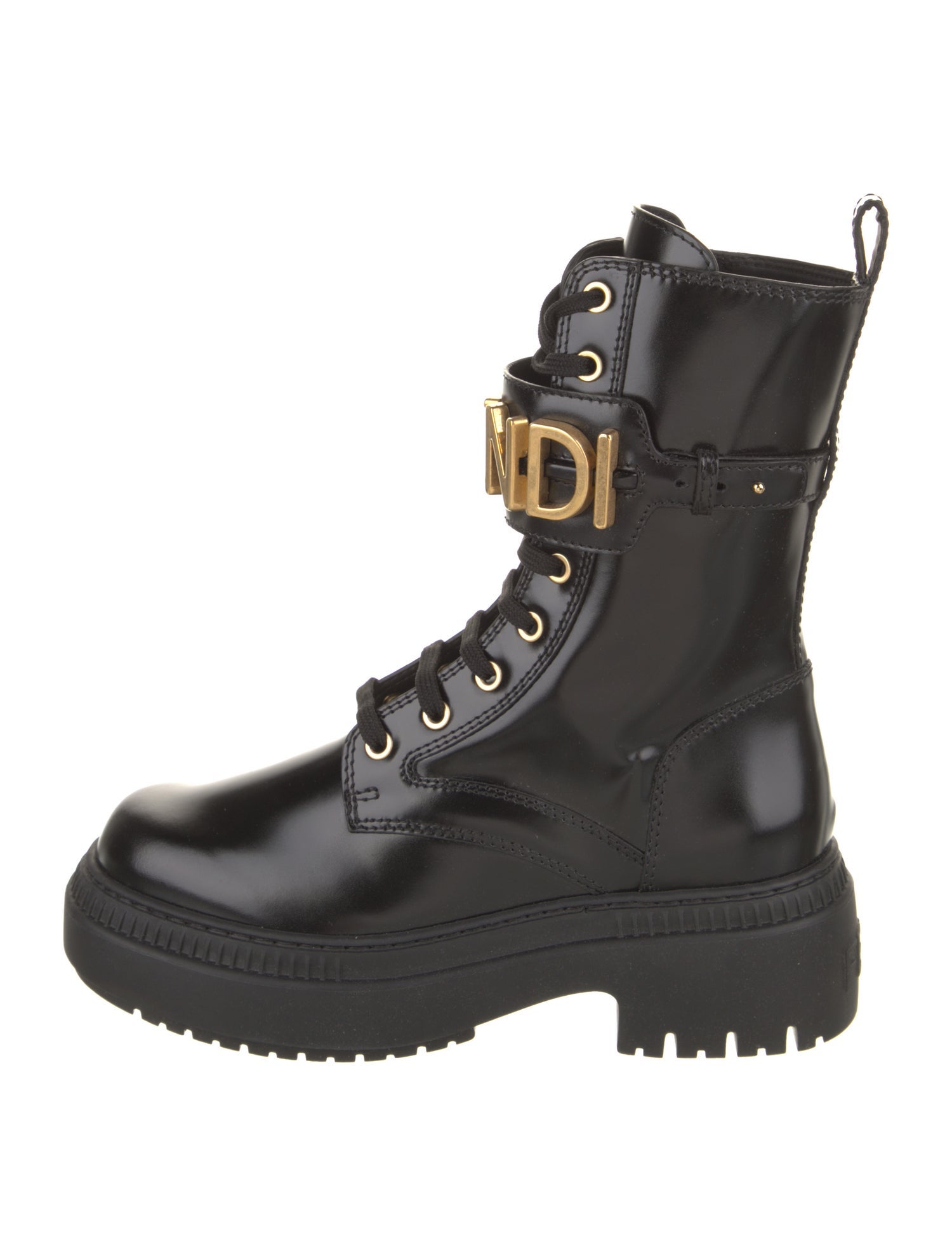 Fendi Leather Combat Boots w/ Tags