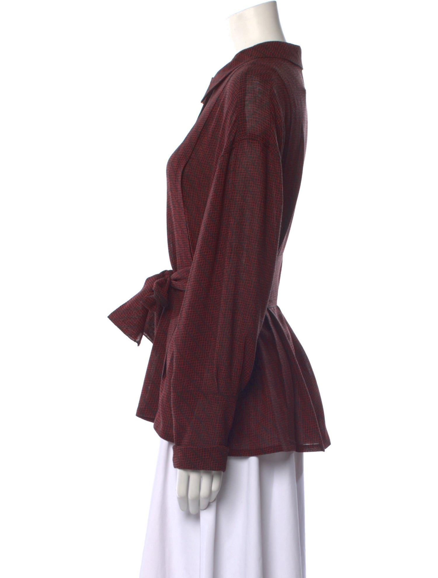 Fendi Printed Long Sleeve Button-Up Top