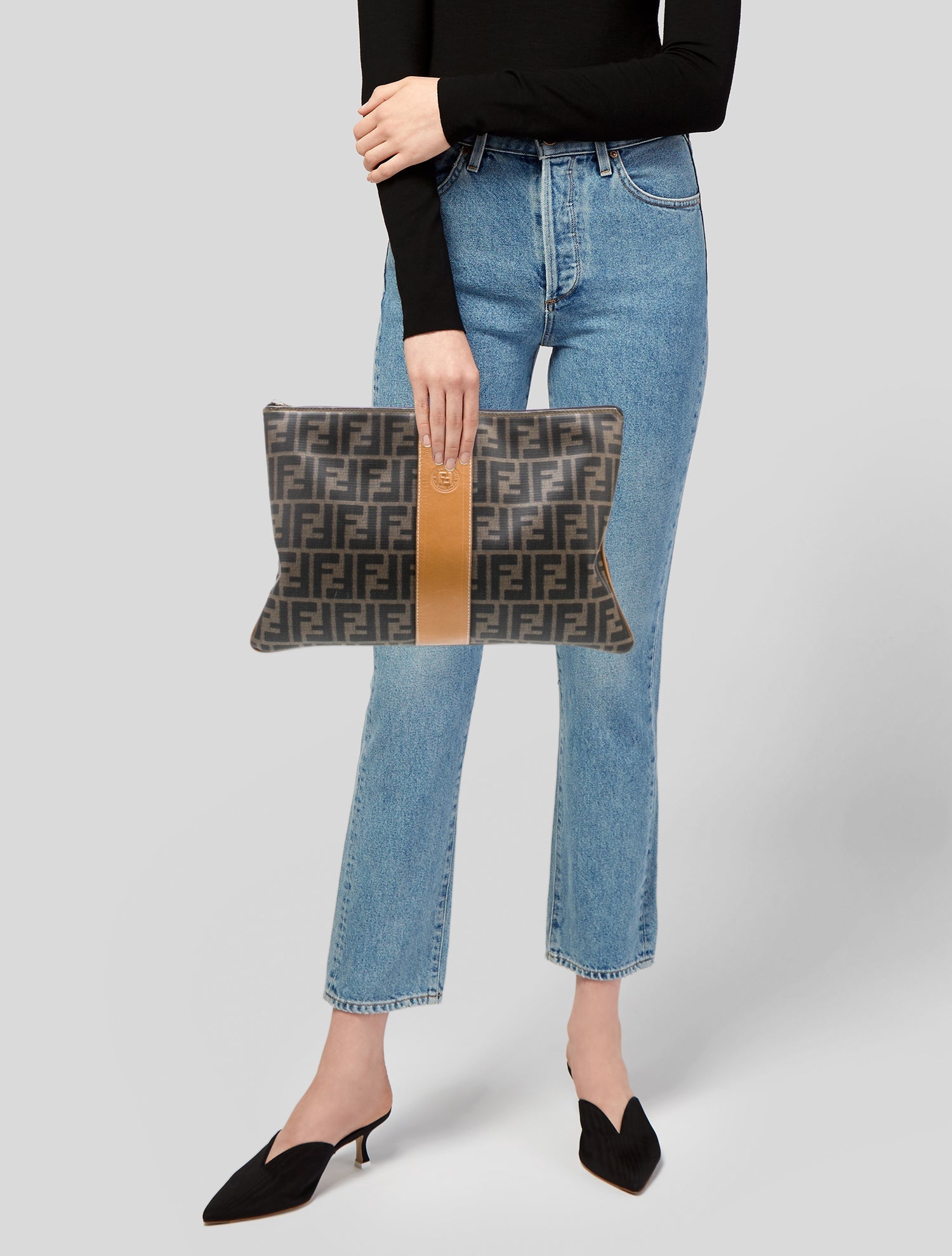 Fendi Zucca FF Portfolio Vintage