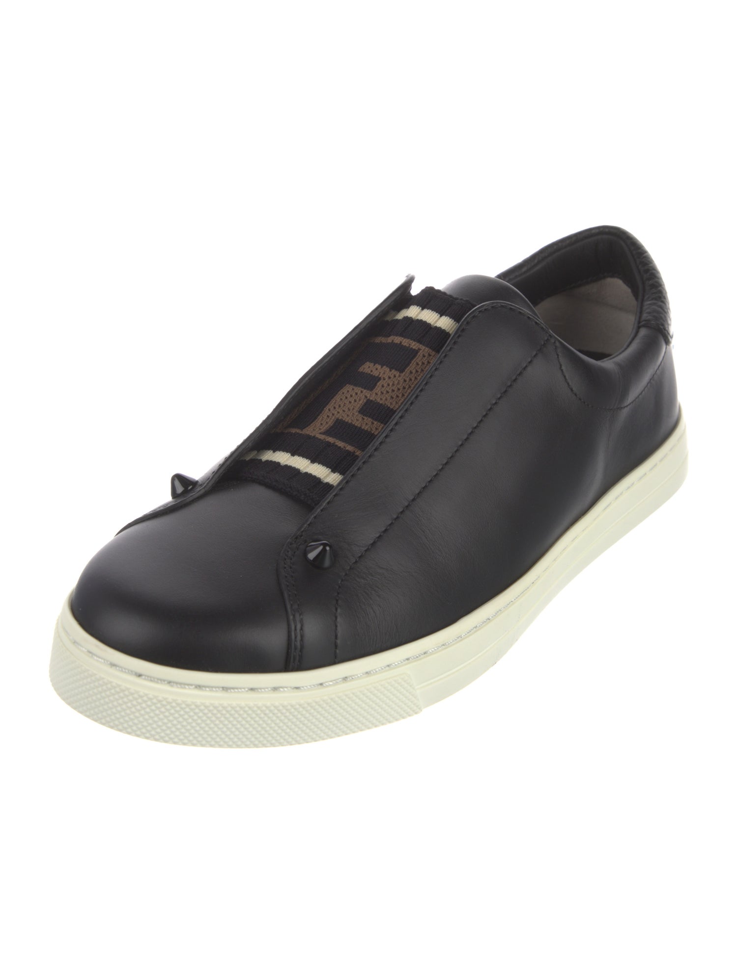 Fendi Zucca FF Logo Leather Sneakers