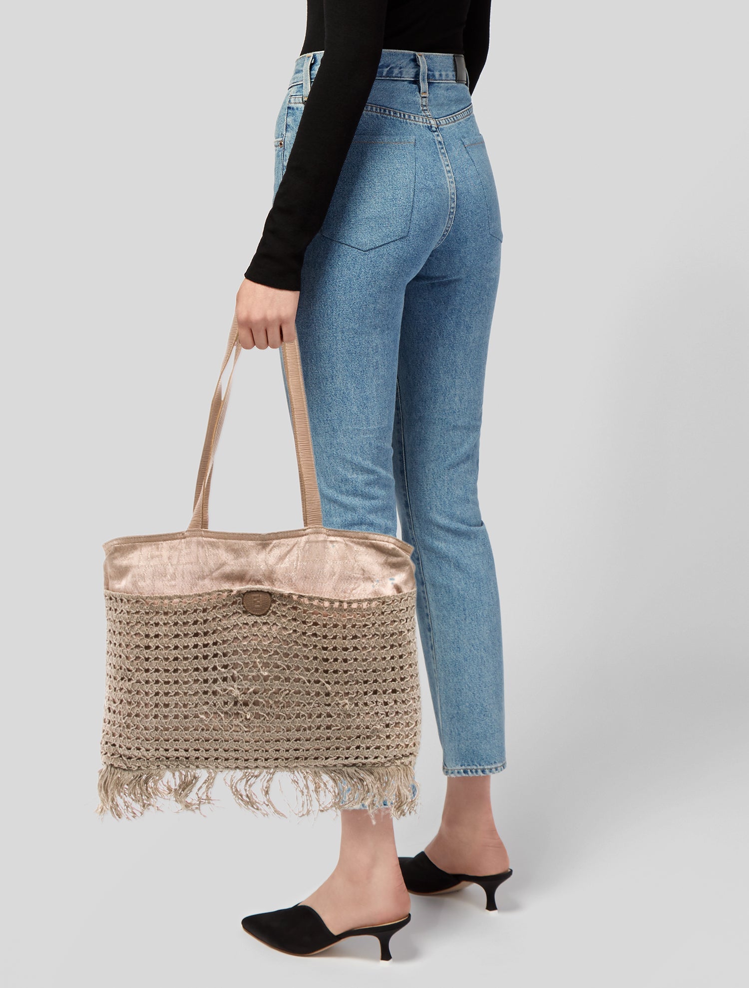 Fendi Raffia Tote Vintage