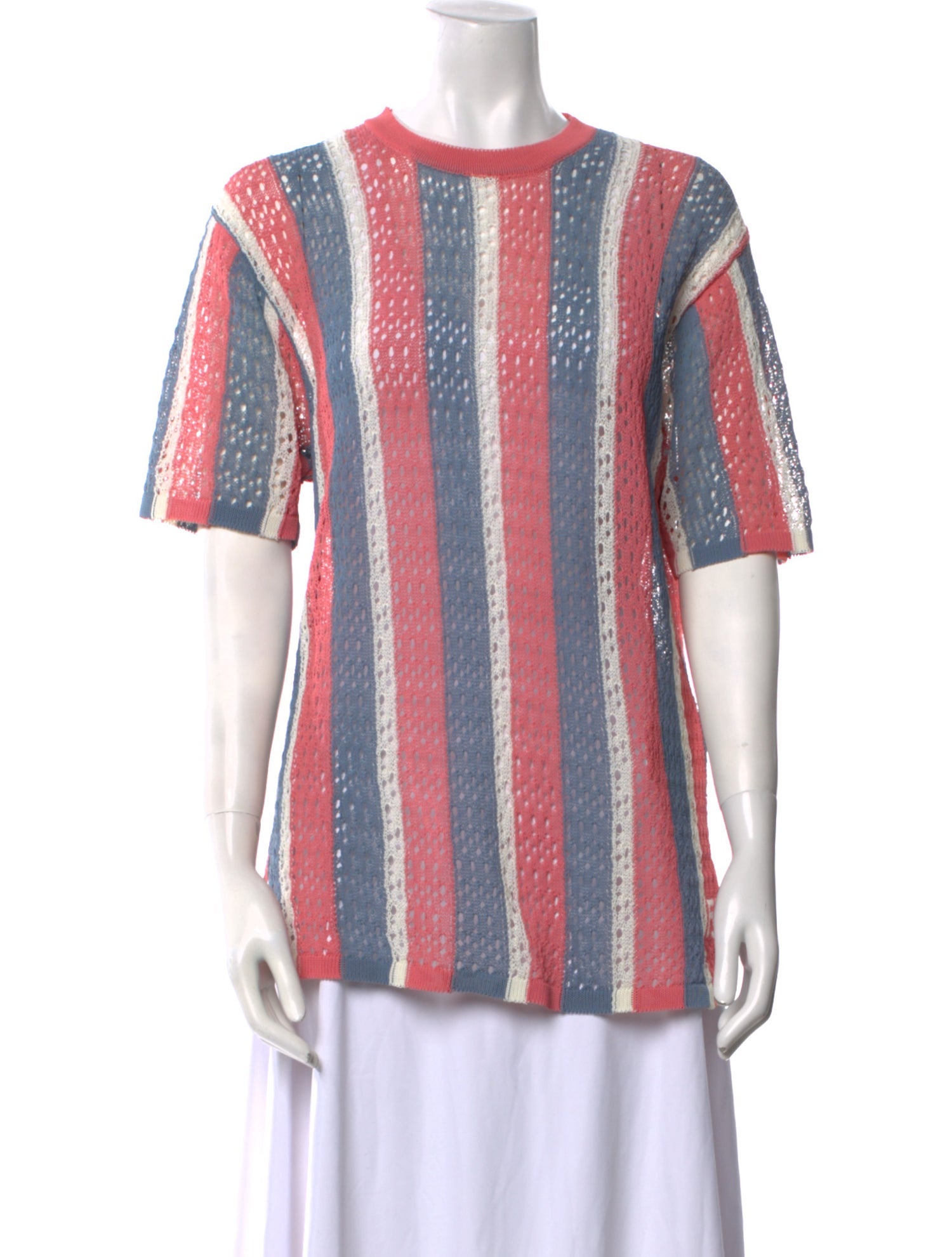 Fendi Striped Crew Neck Sweater