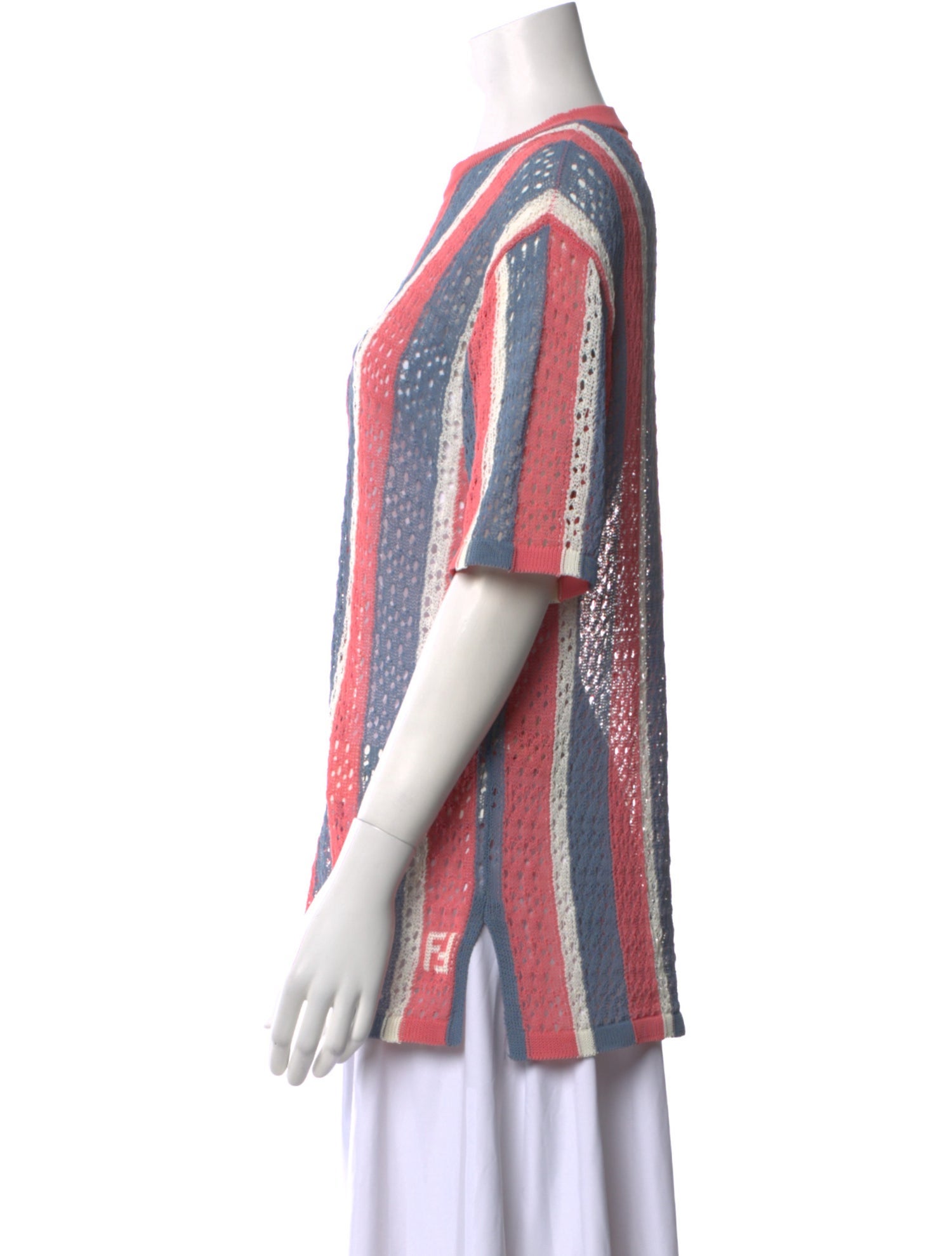 Fendi Striped Crew Neck Sweater