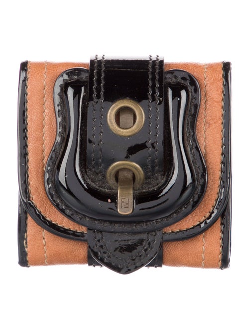 Fendi Leather Printed Compact Wallet