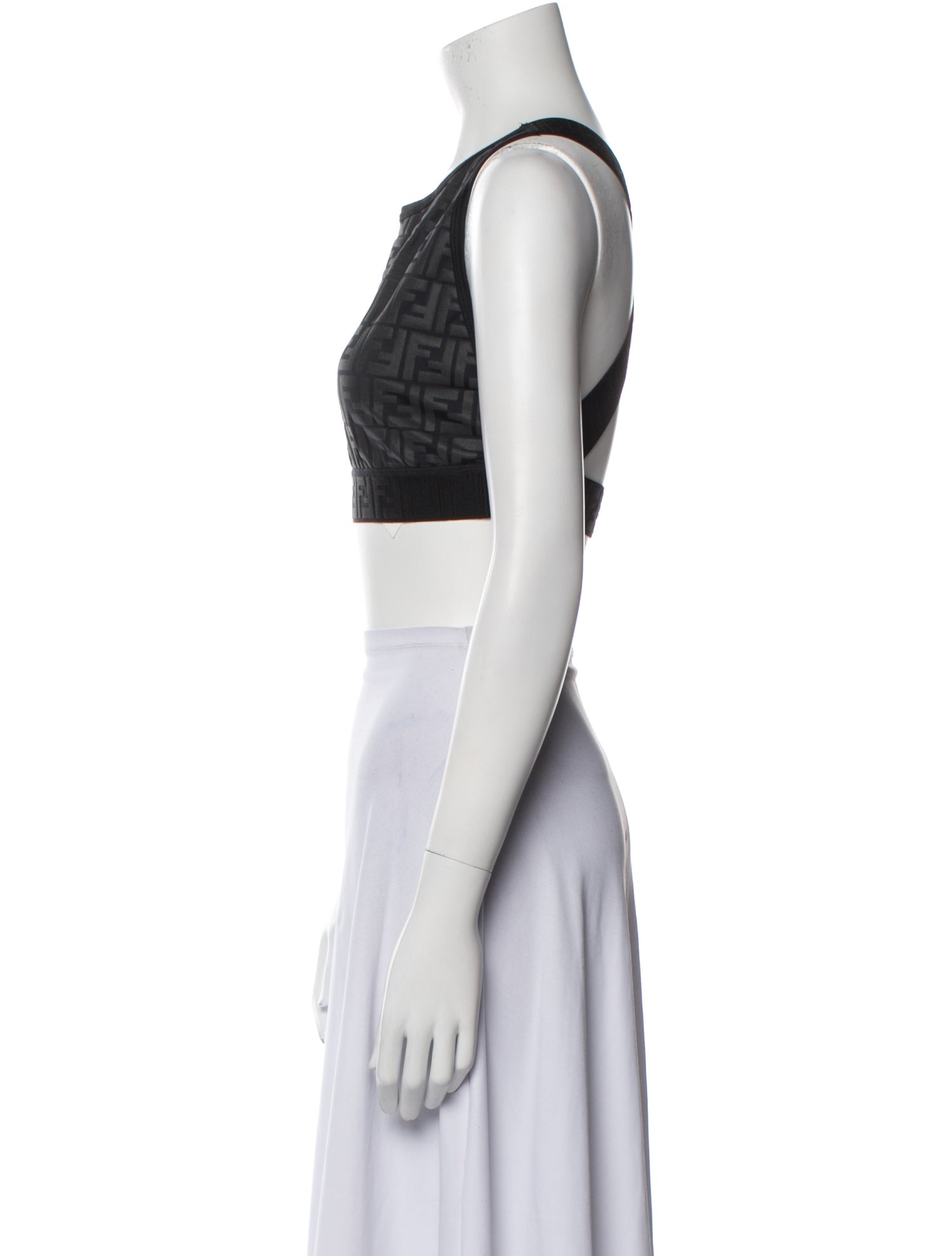 Fendi 2020 Nylon Crop Top