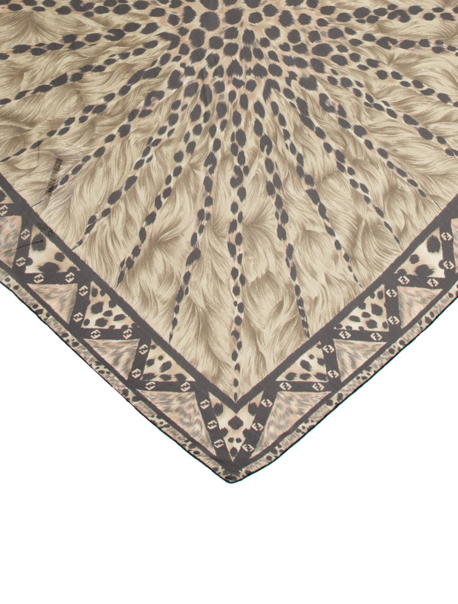 Fendi Silk Zucca FF Logo Scarf