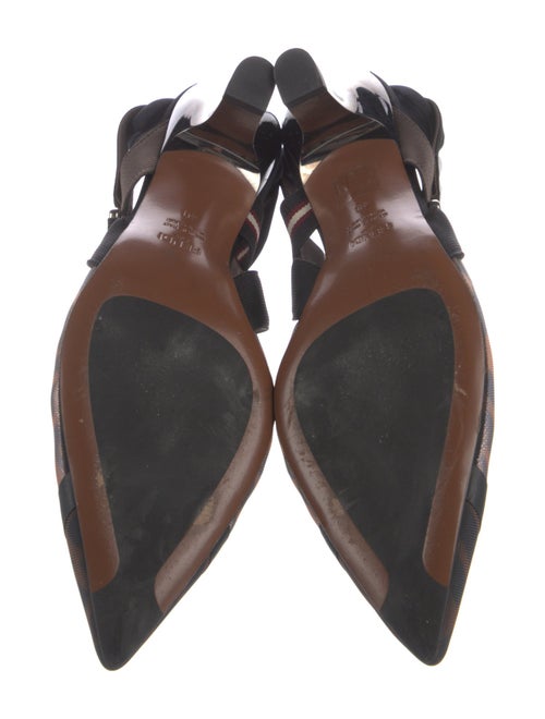 Fendi Zucca FF Logo Mesh Slingback Pumps
